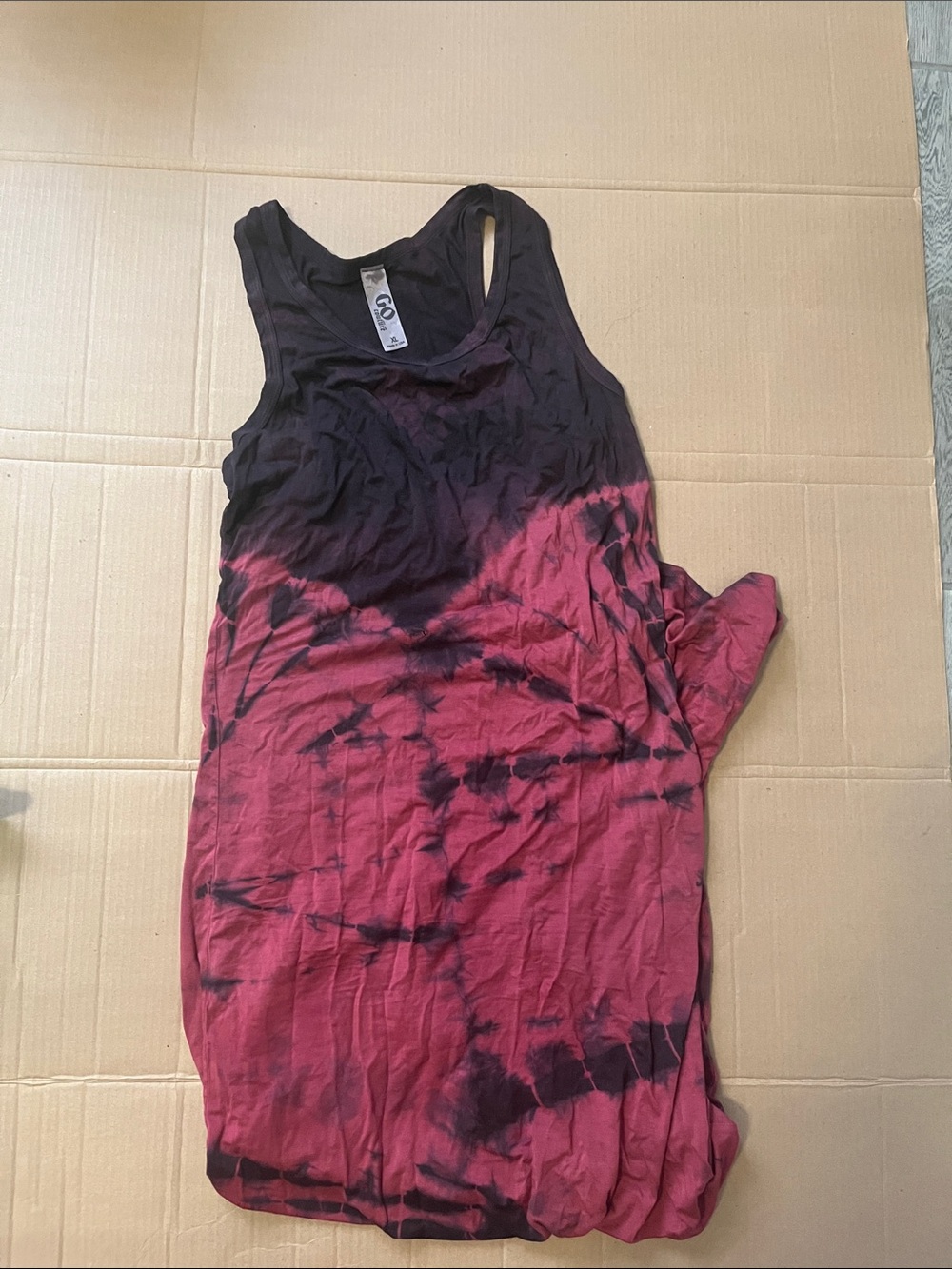 Go tie dyed fitted maxi dress
